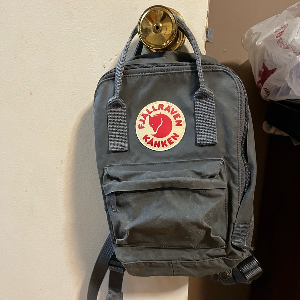 Fjallraven backpack. Size-small. Color-gray.